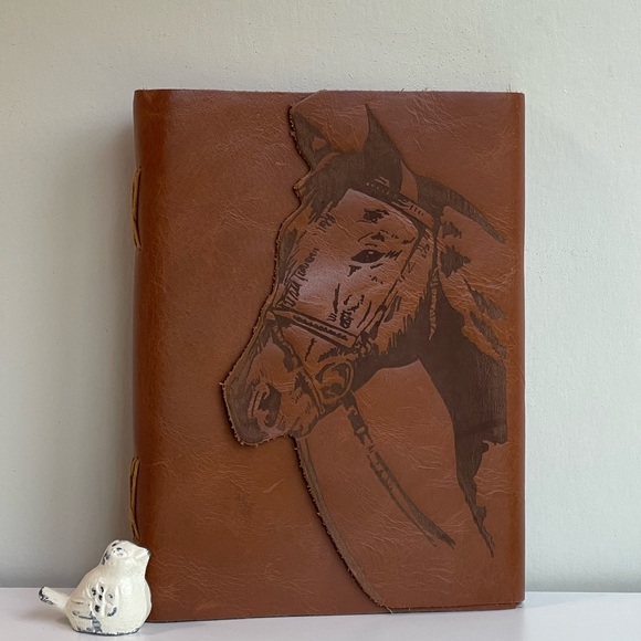 Cracker Barrel Other - Cracker Barrel Horse Die Cut Leather Journal
